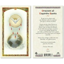 Catholic Oracion al Espiritu Santo Laminated Prayer Cards Espanol, 25 Count