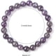 thumbnail image 2 of 1 pulsera de piedras preciosas, pulsera de amatista, pulsera ajustable con adorno., 2 of 4
