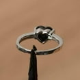 thumbnail image 2 of Sm Jewels Heart Black Lab Created Diamond Engagement Rings 1 ct. t.w. 925 Sterling, Sterling Silver, 2 of 3