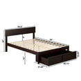 thumbnail image 7 of AFI Boston 14" Full Wood Platform Bed Frame with Foot Drawer Storage, Espresso, 7 of 7