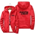 thumbnail image 1 of Men's Jacket Spring and Autumn Fashion Santa Cruz Print Slim Top Casual Baseball Pilot Zip 2024, 1 of 5