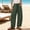 Army Green plus size wide leg trousers a1, variant on Plus Size Wide Leg Pants for Women Elastic Waist Trousers with Pockets Solid Casual Beach Vacation Loose Long Pants, Mint Green S
