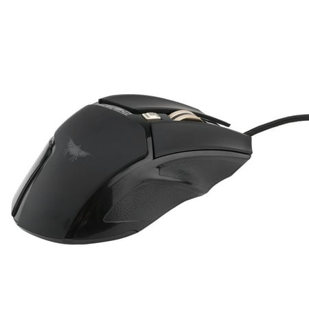 Good Cw90 800 1500 2500 3800 Dpi Wired Gaming Mouse Mice 6 Buttons Design Breathing 4 Led Colors For Gamer Pc For Mac, Black