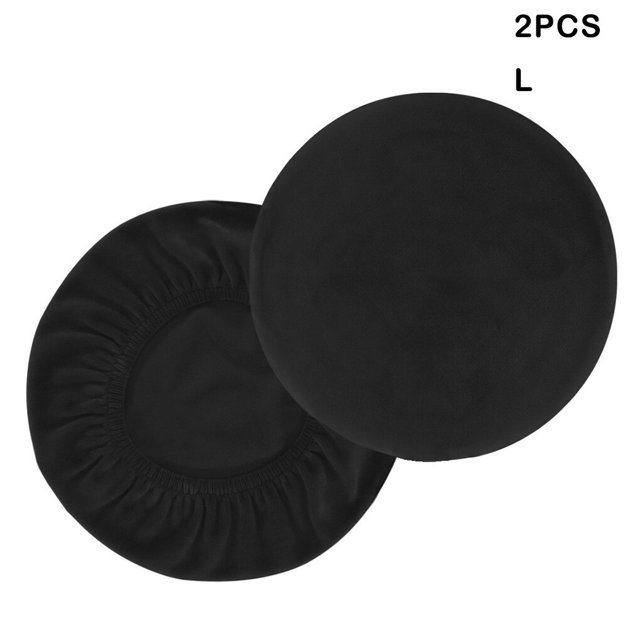 2X Stool Cover Bar Supplies Dustproof Exquisite Multicolored Chair Covers Fine Workmanship Handily Install Party Accessories Exquisite Black L