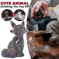 thumbnail image 6 of Color Changing Fox Tea Pet Figurine, Ceramic Gongfu Tea Companion, Decorative Ornament for Desk & Shelf, 6 of 9