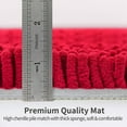 thumbnail image 5 of Bathroom Rugs Chenille Plush Bath Mat Water Absorbent Shower,Red,32x20inch, 5 of 6