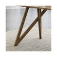 thumbnail image 3 of Darla 70"W Rectangular Walnut Oak Wood Geometric Cross Base Dining Table, 3 of 5