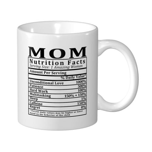 Waldeal Mom Coffee Mug 11 oz, Mothers Day Gifts For Mama, Mommy Tea Cup, Momma Gift Ideas, Funny Birthday Present From Daughter