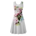 thumbnail image 4 of Vestido sin mangas informal sin mangas para mujer, vestido con cuello redondo y estampado floral de verano para la playa Pompotops ghjkhdj1612, 4 of 5