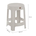 thumbnail image 2 of Kit 4 Bancos Redondo Rattan Para Exterior E Interior (Blanco Cantera), 2 of 4