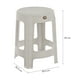 thumbnail image 2 of Kit 4 Bancos Redondo Rattan Para Exterior E Interior (Blanco Cantera), 2 of 4