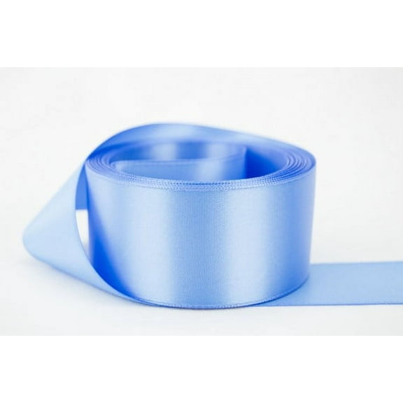 Ribbon Bazaar Double Faced Satin 3 inch Porcelain Blue 25 yards 100% Polyester Ribbon