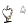 thumbnail image 1 of Figura De Pareja Besándose, Estatua De Pensador Abstracto, Adorno De Escritorio Coleccionable Para Dormitorio, Boda, Estantería, Armario, Decoración Del Hogar, Mesa, Sala De Estar, Estante, 1 of 8