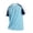 Light Blue, variant on Mens T-Shirts 2026 Summer Color Block Crew Neck Short Sleeve Ice Silk Sport Top for Running Wear