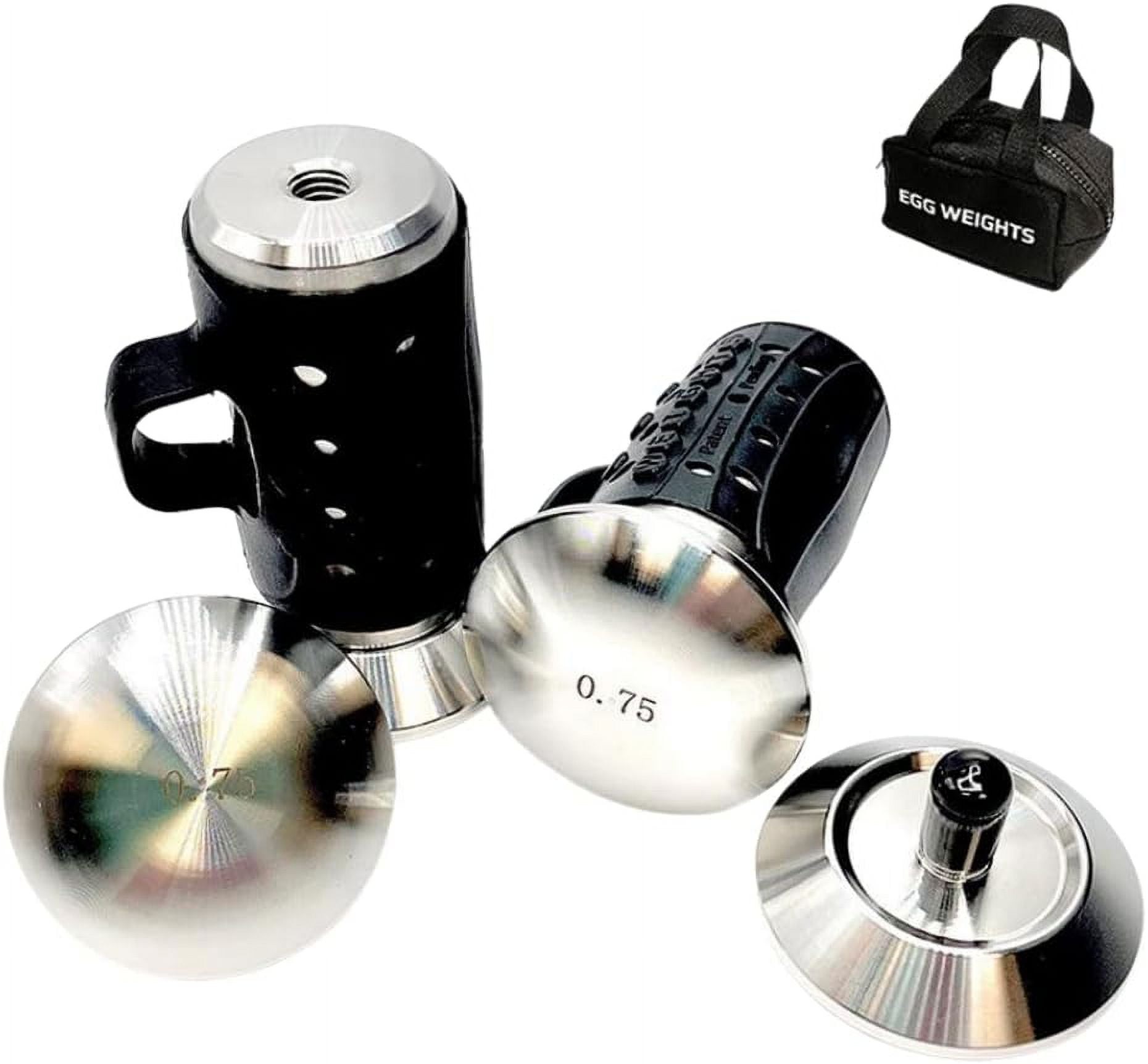 Egg Weights Adjustable Dumbbell 7.0 lbs Set Stainless Steel Hand Weights with Anti-Slip Silicone Rubber Finger Loop for Training, Boxing, and Workout for Men and Women -2 Dumbbells, 3.5 lbs Each Hand