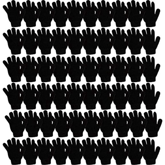 SOCKS'NBULK 48 Pack Men's & Women's Warm, Stretchy Thermal Winter Gloves Bulk Wholesale (Mens Assorted)