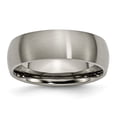 thumbnail image 1 of Solid Titanium 7mm Matte Brushed Finish Plain Classic Wedding Band Ring Comfort-Fit Size 12.5, 1 of 7