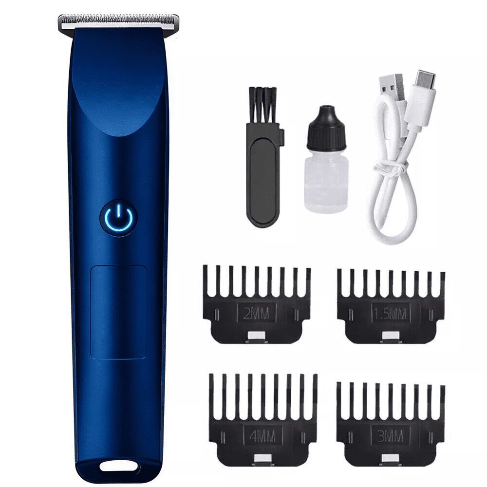 Men Pro Electric Hair Clippers Beard Trimmer Cutting Barber Shaving Machine, Blue