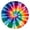 Colorful Rainbow Tie-1, variant on Delicate Floral Watercolor Pattern Round Fitted Tablecloth with Elastic Edge,Dining Table Cover Waterproof,Outdoor Round Tablecloth for Camping,Dining,Indoor and Outdoor