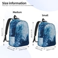 thumbnail image 2 of Yiaed Abstract Ocean Waves Print Laptop Backpack Travel Canvas Backpack Vintage Aesthetic Backpack for School Knapsack Plain Backpack Backpack for School-Small, 2 of 5