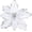White, variant on Poinsettia Flowers Picks Artificial Glitter Poinsettia Flowers with Stems Christmas Tree Ornaments with Stems for Home Kitchen Decorations (Silver)