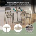 thumbnail image 2 of WestinTrends Playa 31.5" Round Outdoor Indoor Metal Cocktail Dining Table, Sand, 2 of 11