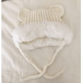thumbnail image 5 of Lindo gorro de lana Lei Feng de punto de felpa protección cálida para los oídos para niños en otoño e invierno (Beige), 5 of 5