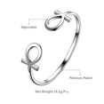 thumbnail image 5 of Egyptian Double Ankh Cross Bracelet Bangles for Women Men Key of Life Adjustable Bracelet Jewelry, 5 of 7