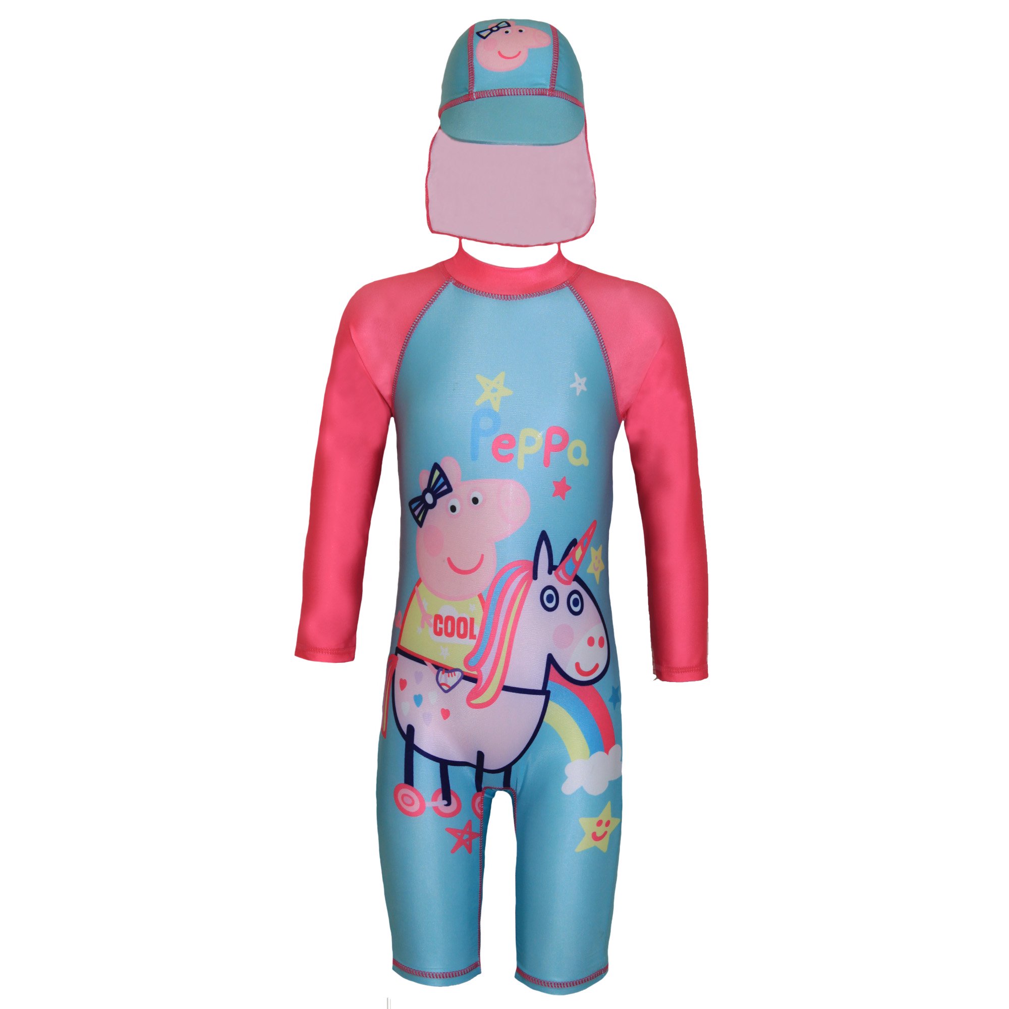 Peppa Pig Girls Unicorn Sun Protective One Piece Swimsuit Set Walmart Canada