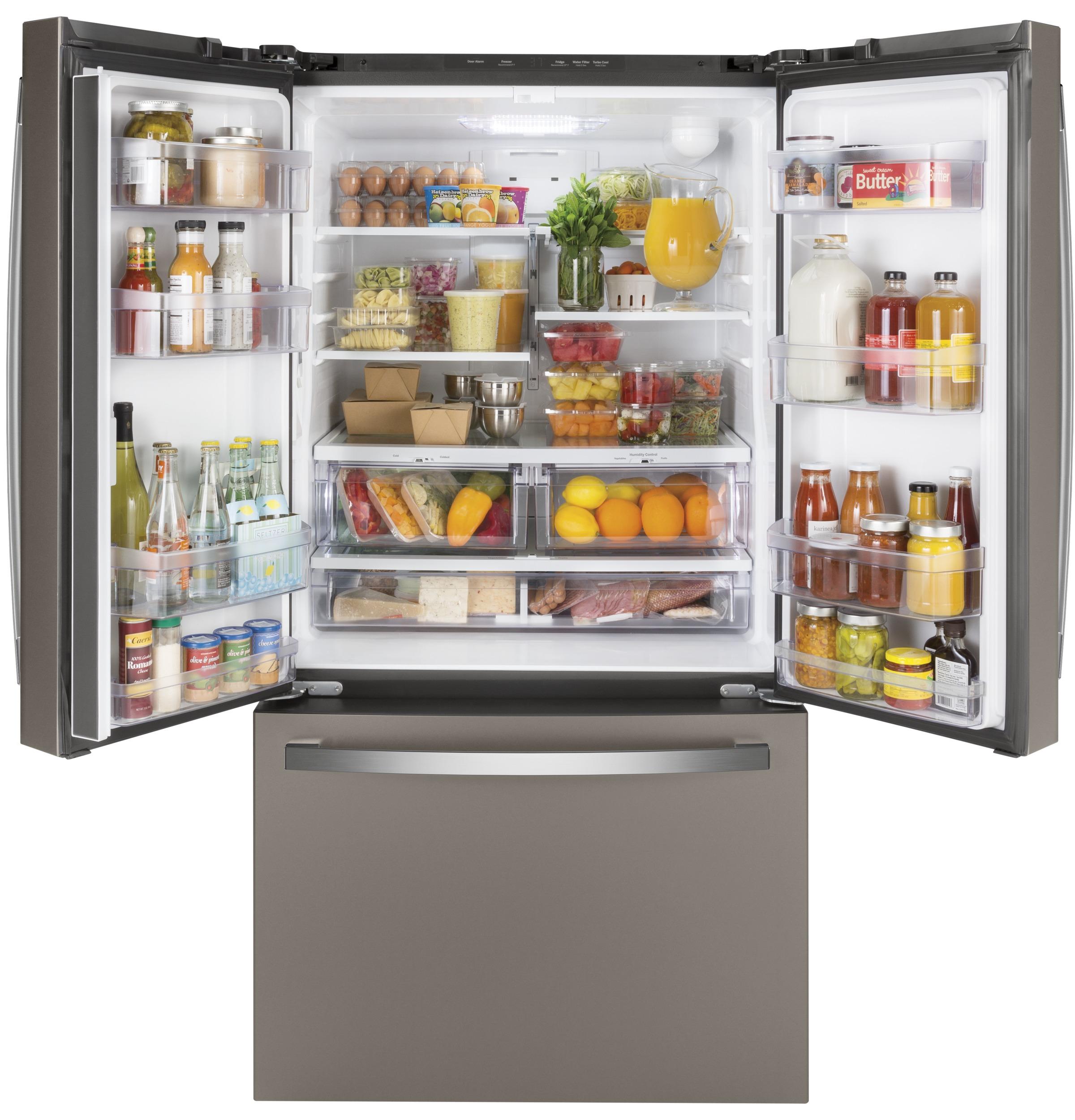 GE GNE27JMMES 36 French Door Refrigerator with 27 cu. ft. Total Capacity in Slate - image 2 of 5