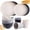 Beige, Gray,Light gray, Black, variant on 16PCS Wheat Straw Dinnerware Sets for 4, Unbreakable Plastic Dinnerware Microwave Safe Dishes Set, Wheat Straw Plates and Bowls Sets for Kitchen & Camping