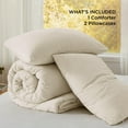 thumbnail image 2 of U by Bedsure 3 Pieces King Comforter Bedding Set, White Comforter Set for All Seasons, 1 Lightweight Prewashed Comforter and 2 Pillowcases,King,White Swan, 2 of 6