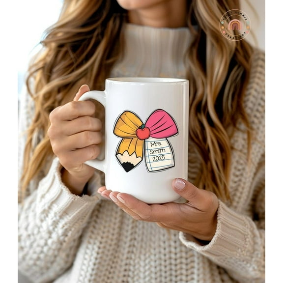 Personalized Teacher Gift Mug, Custom Back to School Coffee Cup