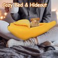 thumbnail image 2 of Banana Cat Bed, Pet Bed, Pet Bed For Cats, Lovely Pet Supplies for Cats Kittens Rabbit Small Dogs, Yellow, 2 of 6
