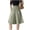 Green, variant on Women's Elastic Waist Culotte Shorts Casual Button Front Wide Leg Shorts High Waist A-Line Summer Shorts Everyday Vacation Skort-Style Shorts with Pockets for Women(Khaki,L)