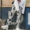 thumbnail image 4 of Cartoon Print Drawstring Elastic Waist Long Hip Hop Pants, 4 of 7