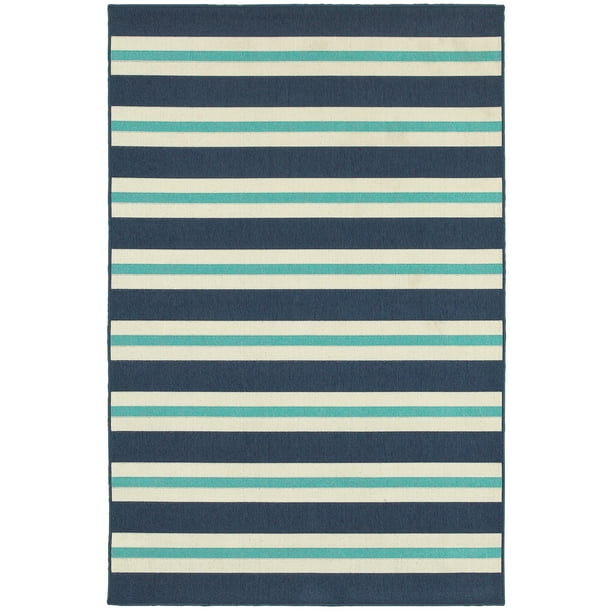 Avalon Home Mackay Nautical Stripe Indoor/Outdoor Area Rug Walmart