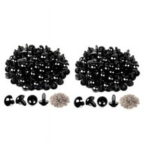 200PCS Plastic Safety Crochet Eyes Bulk with Washers for Crafts (0.24Inch/6mm)