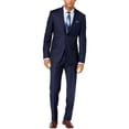 thumbnail image 1 of DKNY Mens Extra-Slim-Fit Two Button Formal Suit, Blue, 40 Long / 33W x UnfinishedL, 1 of 1