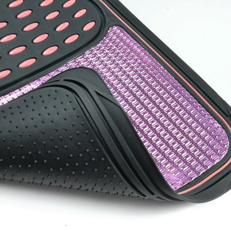 Bdk Real Heavy-Duty Metallic Rubber Mats for Car SUV and Truck All-Weather Protection Trimmable Pink