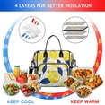 thumbnail image 4 of OBREWU Blue Lemon Women's Insulated Leakproof Large Lunch Bag, Oxford Cloth, 4 of 7