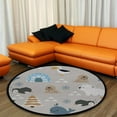 thumbnail image 4 of GZHJMY Kids Round Nursery Area Rug 3 ft Cute Animal Arctic Cartoon Washable Non-Slip Small Round Area Rug Throw Soft Cute Nursery Rug Lightweight Bathroom Rug for Dorm Kids Room Carpet Runner, 4 of 6