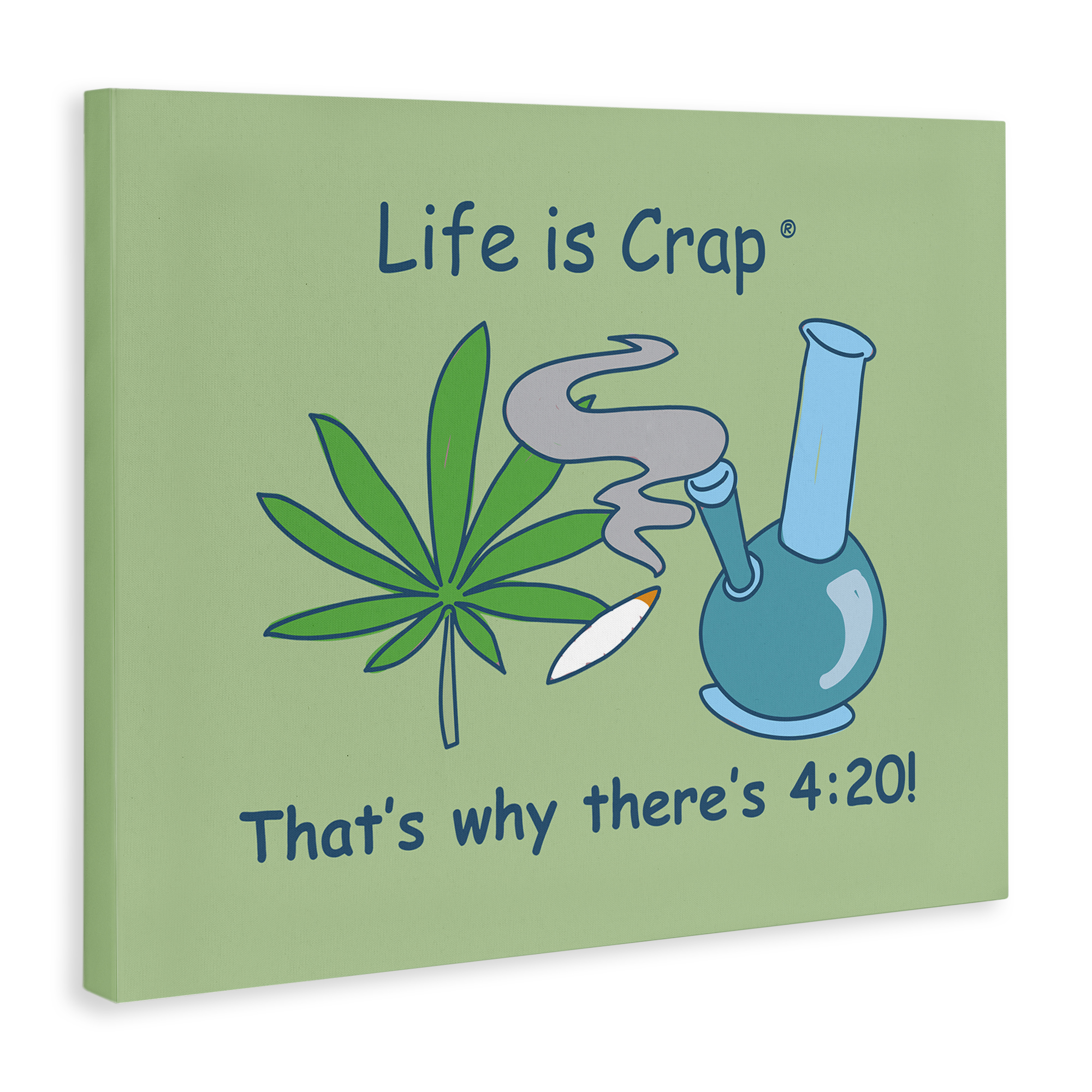 Stupell Industries Funny That's Why 420 Novelty & Humor Painting Wrapped Canvas Art Print Wall Art, 20 x 16