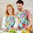 thumbnail image 3 of Pioneer Flower Floral Print Pattern Apron-Garden Aprons for Women with Pockets-Cotton Linen Waterproof Kitchen Cooking Gardening Aprons Adjustable for Kitchen,Cooking,BBQ and Salon 33x27 Inch, 3 of 7