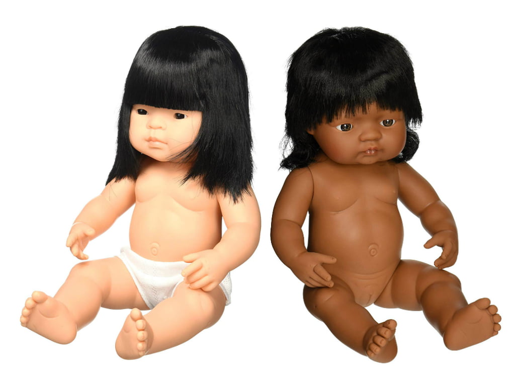 Asian Girl Miniland Educational 15.75`` Anatomically Correct Newborn Baby Doll 