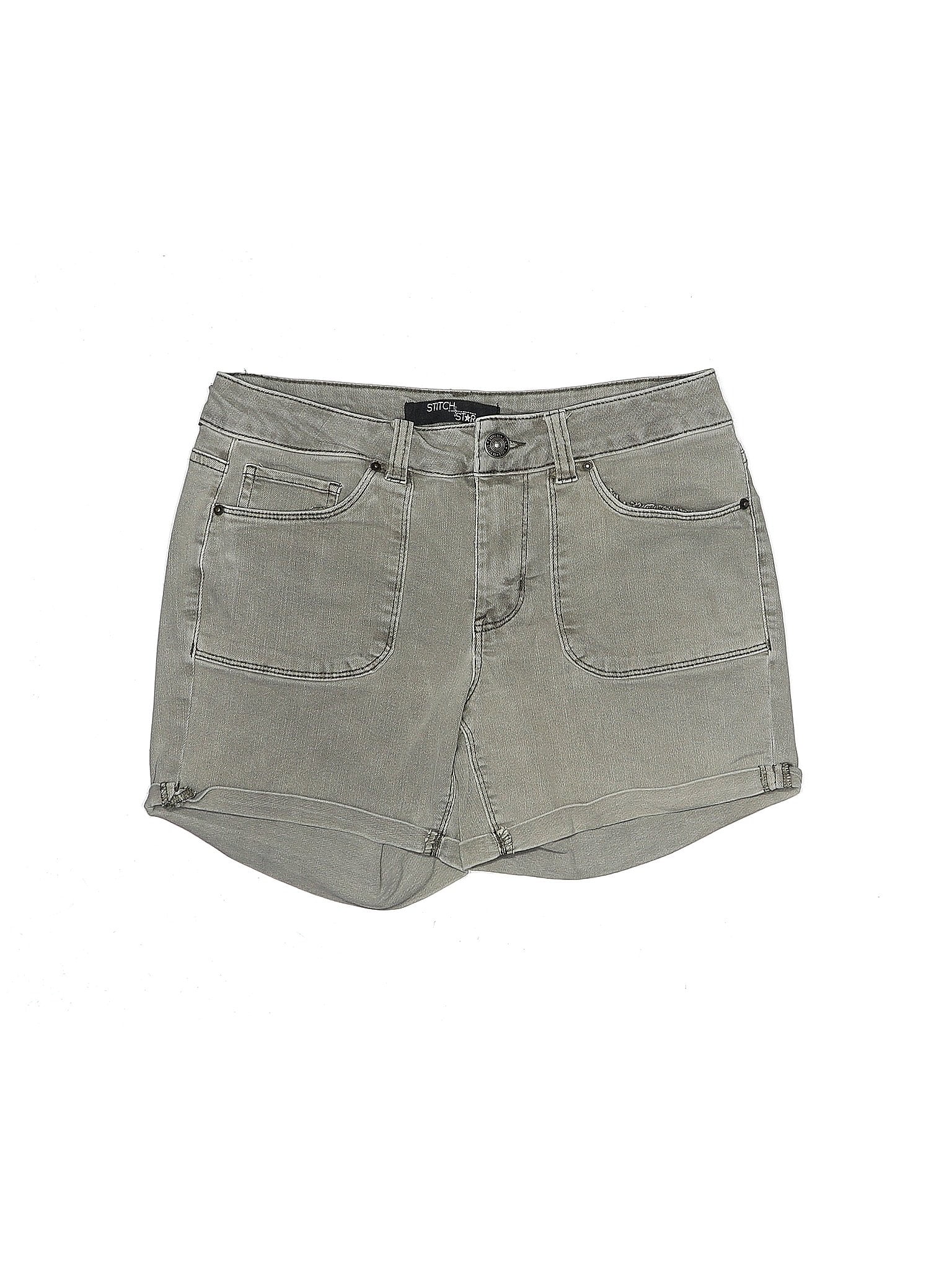 stitch star bermuda shorts