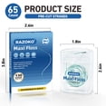 thumbnail image 2 of RZAOKO Threader Floss for Braces 2-in-1 Fluffy Waxed Dental Floss Threaders for Bridges, Implants Deep Cleaning  130 Pre-Cut Strands Mint (Pack of 2), 2 of 8