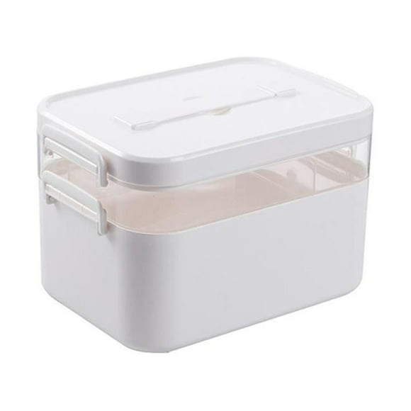 relayinert Strong And Non-toxic Storage Box For Safe Medication Storage Materials First Aid Box White 2 layer small