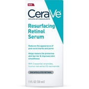 CeraVe Retinol Serum for Post-Acne Marks and Skin Texture Pore Refining Resurfacing, Brightening Facial Serum 1 oz