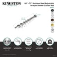 thumbnail image 6 of Kingston KSR601 Edenscape 60-Inch to 72-Inch Adjustable Shower Curtain Rod with Rings Combo in Polished Chrome, 6 of 8